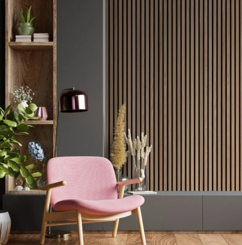 Natural Wood Veneer Acoustic Panel Smoke Oak