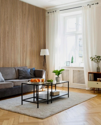 Natural Wood Veneer Acoustic Panel White Oak